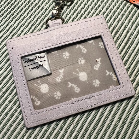 NWOT Disney Parks Loungefly Cats Characters ID Holder & Lanyard - Picture 3 of 4